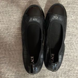 The Children’s Place Girls Quilted Ballet Flats - Black Sz 6 New
